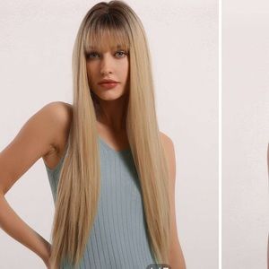 NWOT Blonde Wig with Bangs